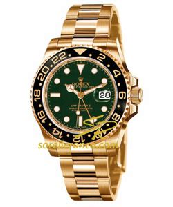 rolex gmt oro giallo quadrante verde|Rolex GMT.